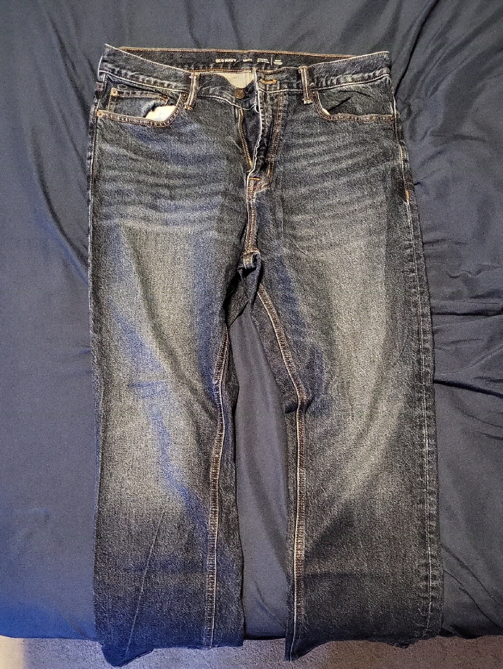 Old Navy Men's Straight Jeans in Dark Blue Wash